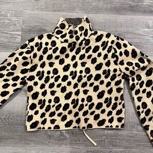 zara cheetah cutout sweater